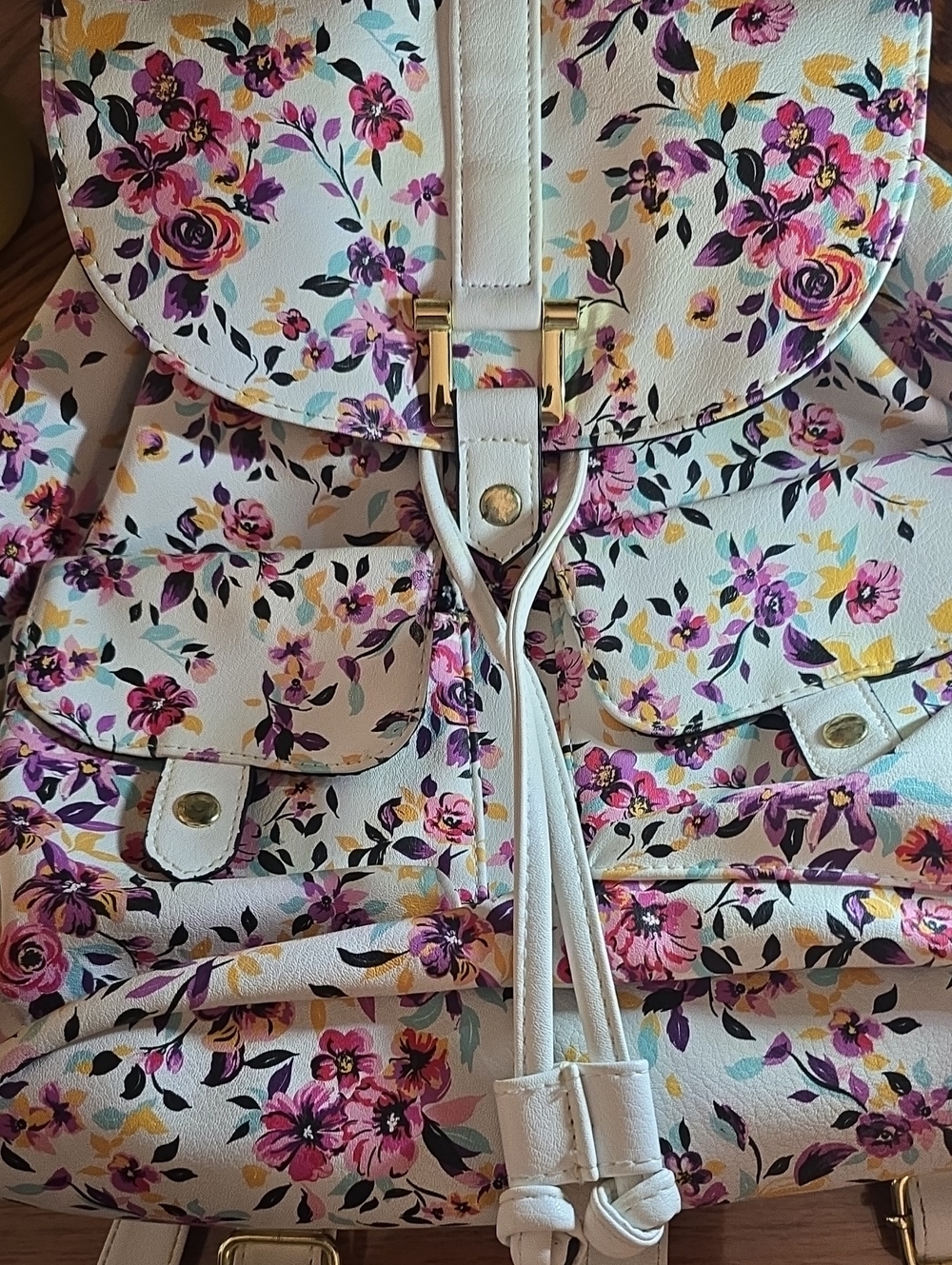 Large Floral Backpack - Picture 3 of 8